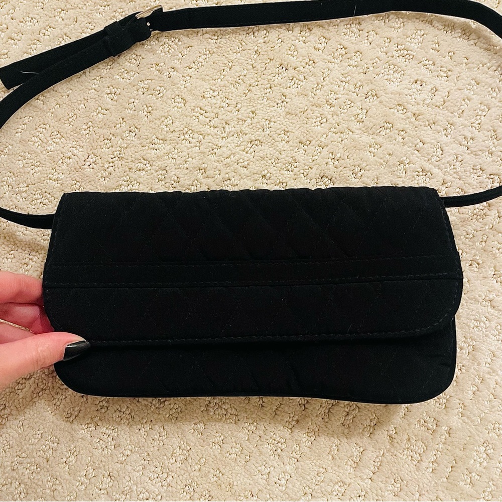 NEW WITHOUT TAGS Vera Bradley Mini Diamond Quilt Black Purse